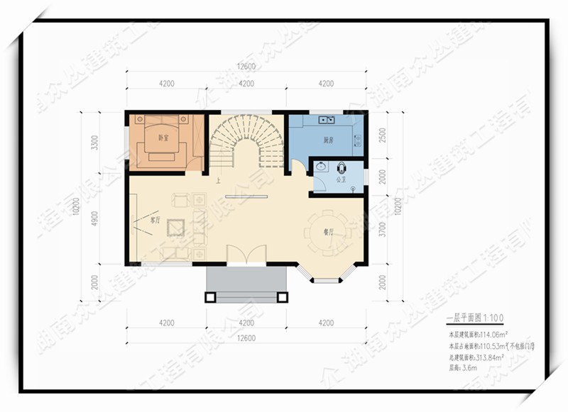 农村小别墅设计2层半建筑施工图