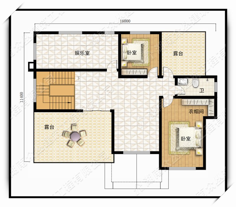 三层500平农村自建房施工平面效果图纸全套