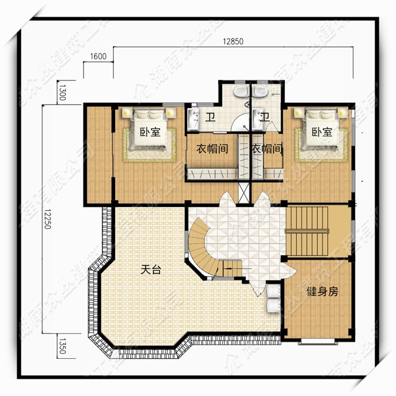 农村三层简欧自建别墅设计及施工图，造价40万