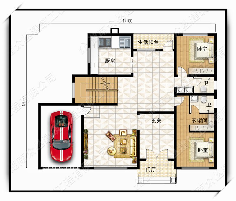 乡村新中式三层别墅自建房施工效果图纸全套