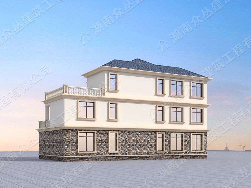 三层临界带商铺带露台自建房全套设计图纸
